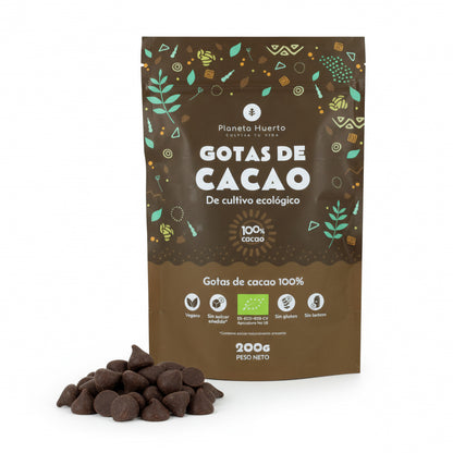 Chocoladedruppels 100% cacao ECO Planeta Huerto 200 g