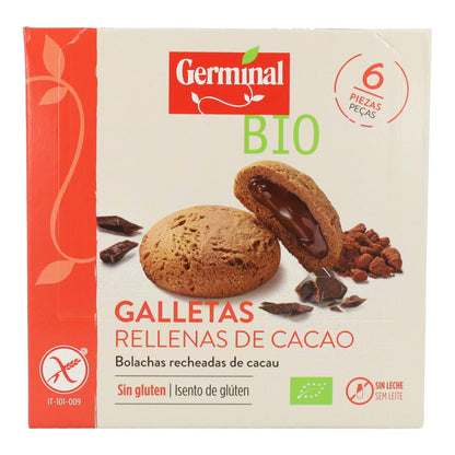 Glutenvrije koekjes gevuld met cacaocrème Germinal Bio, 200 g