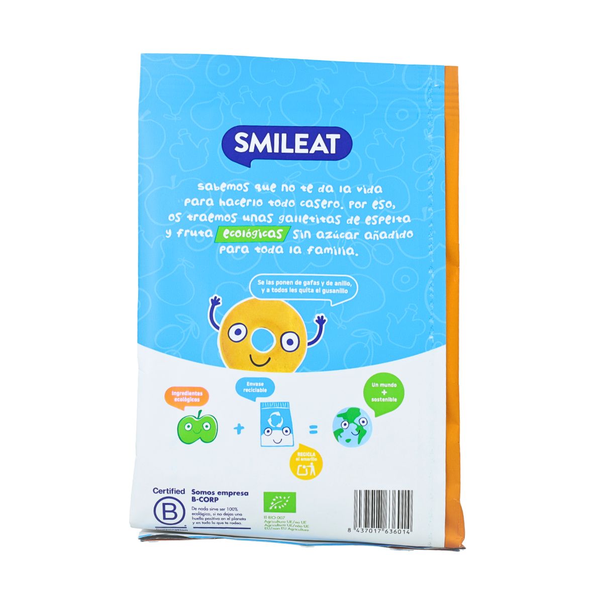 Smileat Organic Spelt and Apple Biscuits for Children, 220 g