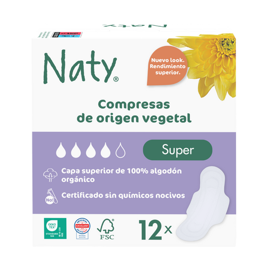 Super maandverband, Naty, 12 stuks