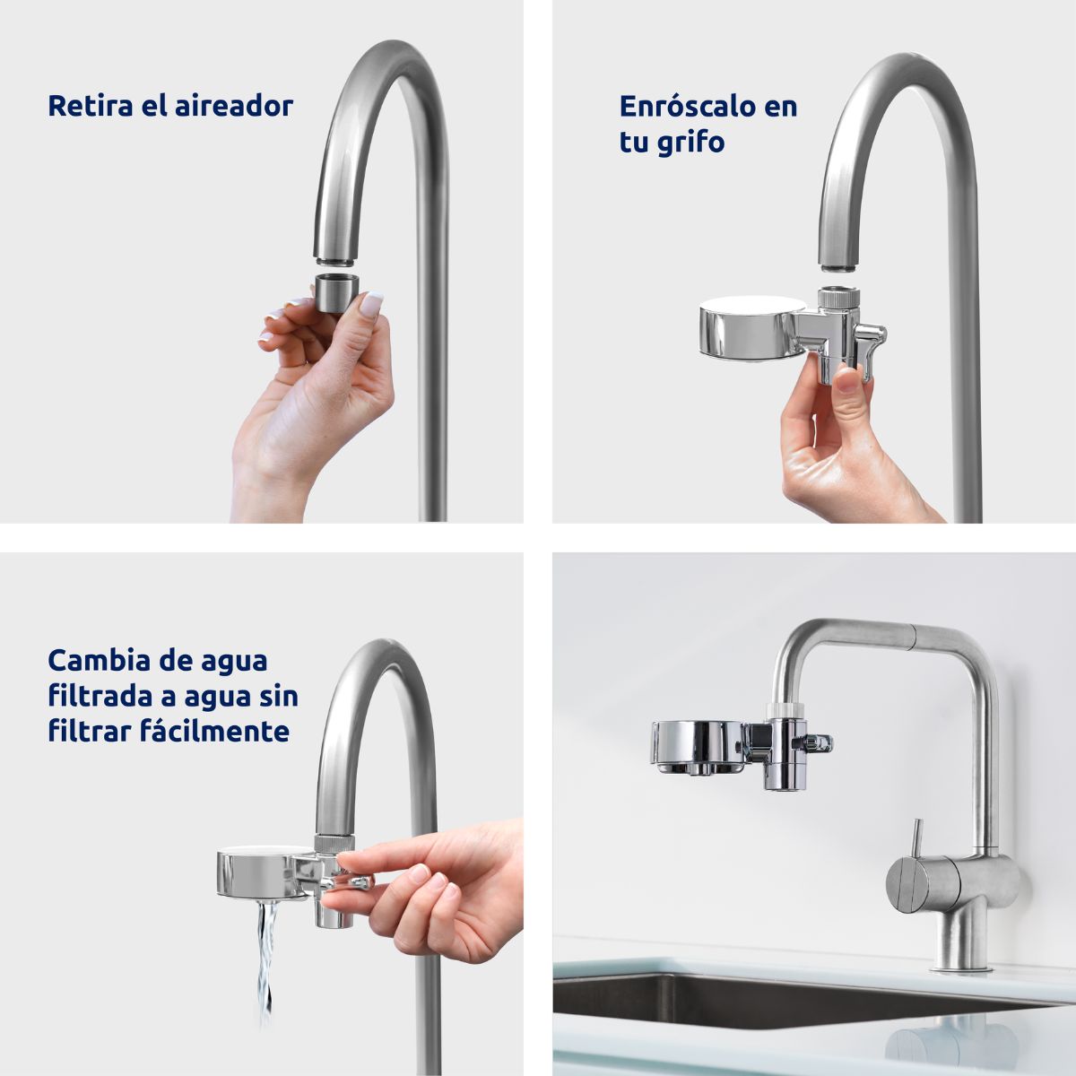 EcoPro Chrome Compact Tappwater tap water filter