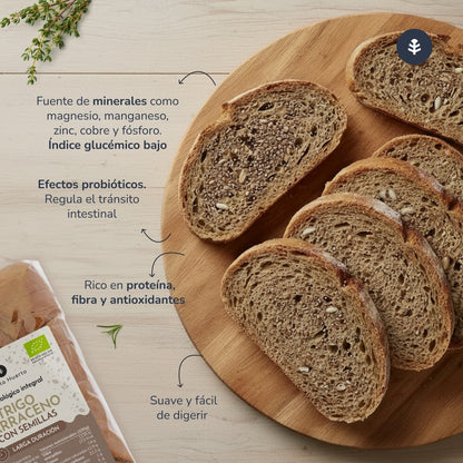 Vollkorn-Buchweizenbrot mit Samen ECO Planeta Huerto 500 g