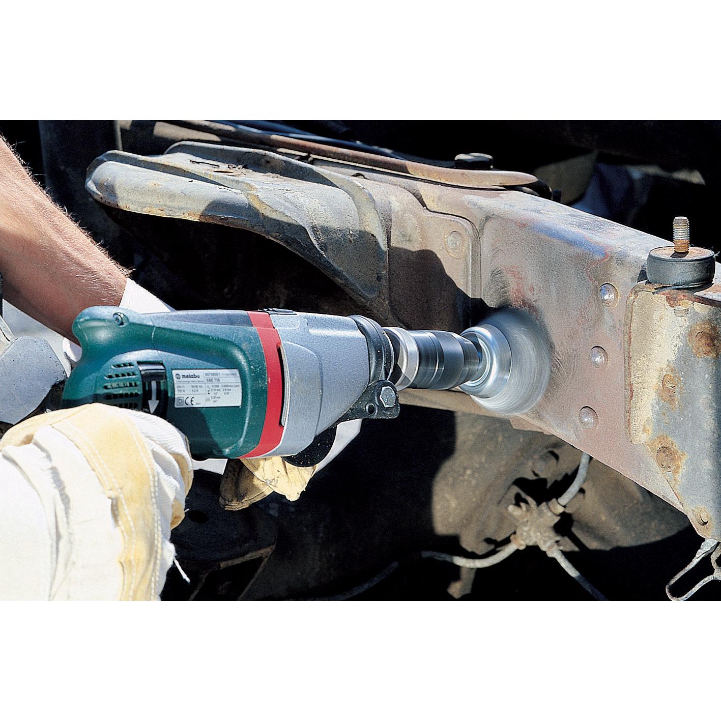 Brosse métallique pour perceuse à tige hexagonale 1/4" (6,35 mm) Ø 75 mm