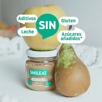 12er-Pack Gläschen Birne und Apfel +6 Monate Smileat, 130 g