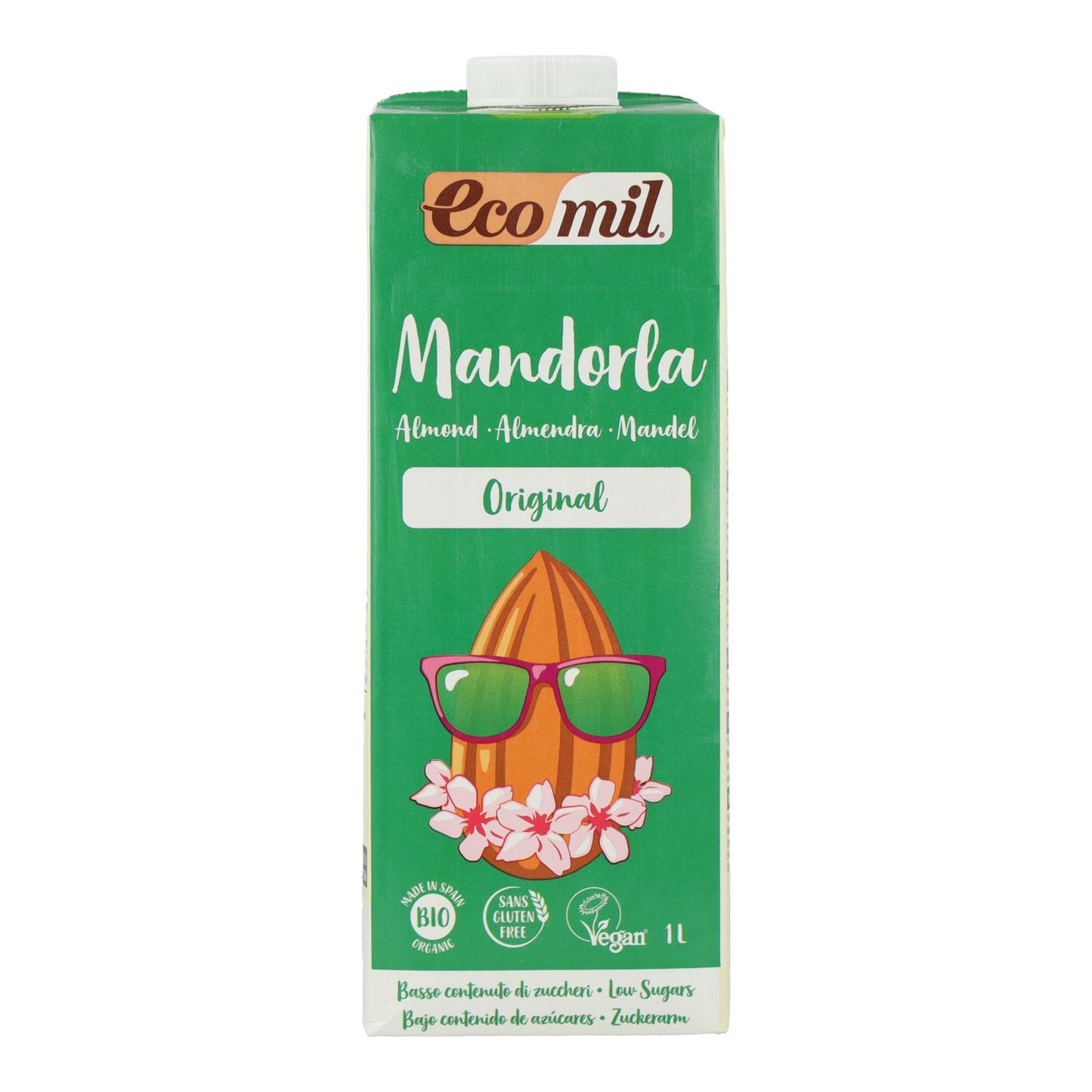Pack 6 uds Bebida Vegetal de Almendra endulzada con Ágave BIO EcoMil 1L