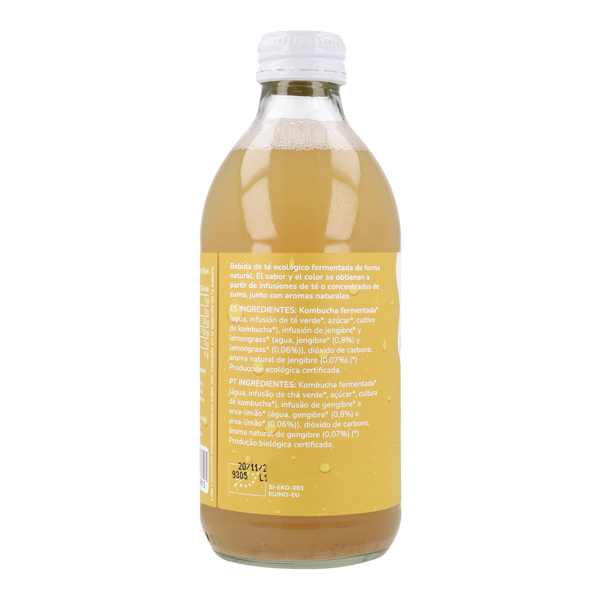 Opakowanie 6x Kombucha ECO Imbir i trawa cytrynowa Planeta Huerto 330 ml