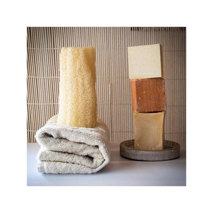 Spugna di luffa esfoliante per il corpo 7,5 x 15 cm