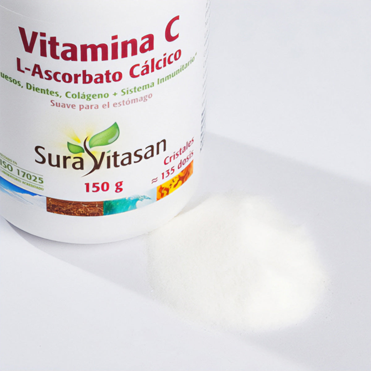 Vitamin C L-Ascorbat, Sura Vitasan, 150 g