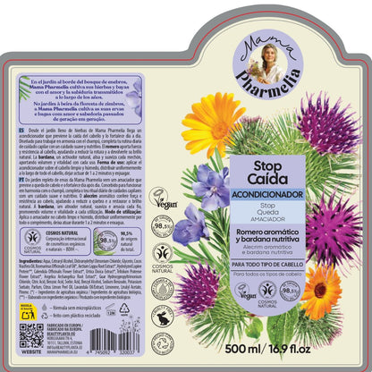 Conditioner tegen haaruitval met aromatische rozemarijn en voedende klis, Mama Pharmelia, 500 ml