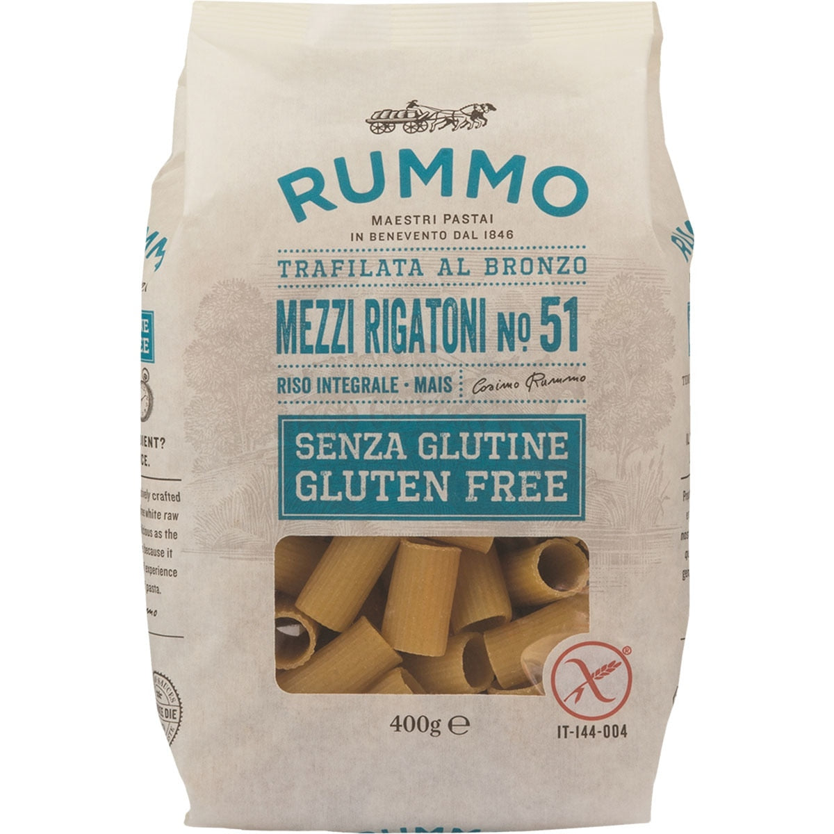 Mezzi Rigatoni Glutenfreie Pasta Nr. 51 Rummo 400g