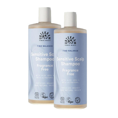 Confezione da 2 shampoo senza profumo Urtekram 500 ml