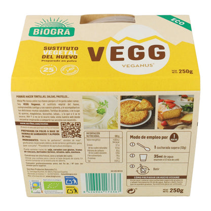 Vegg, sustituto bio vegetal del huevo, Biográ 250 gr
