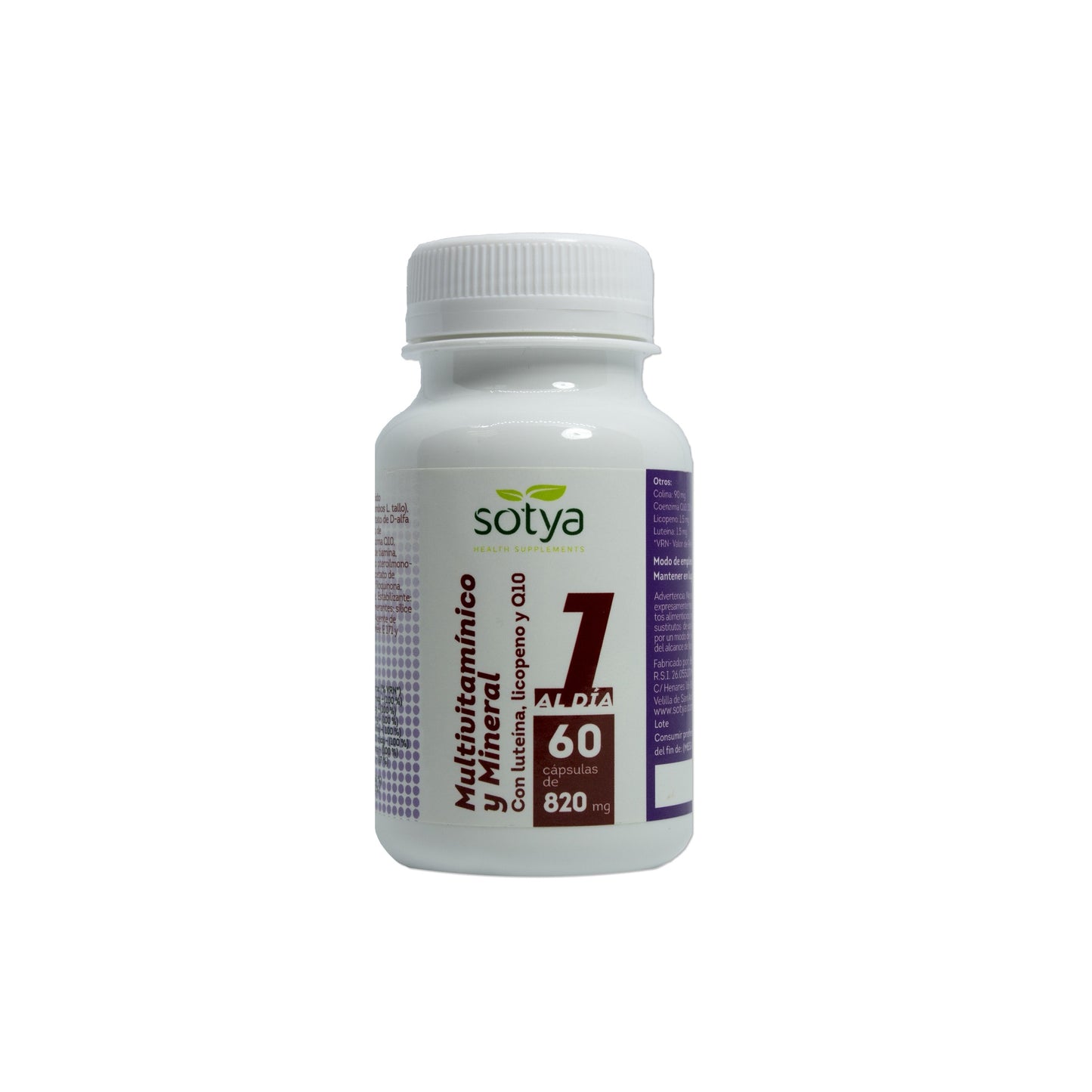 Multiwitaminy i minerały Sotya 820 mg 60 kapsułek