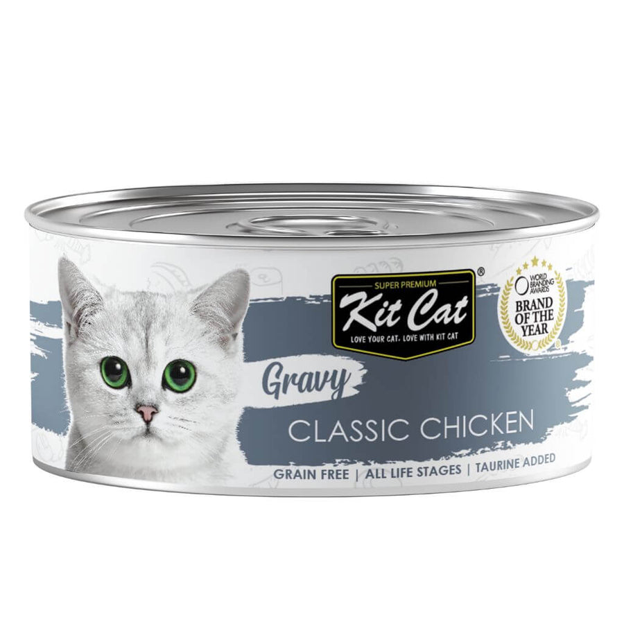 Kit Cat blikje Gravy - Kip Classic 70 g Natvoer voor katten in saus
