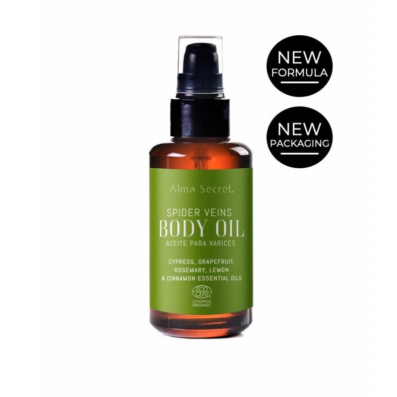 Huile pour varices et jambes fatiguées au cyprès, pamplemousse et romarin Alma Secret 100 ml