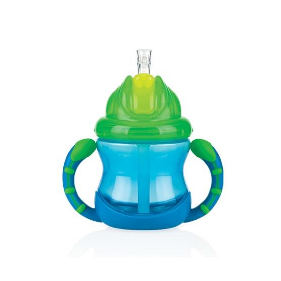 Flip-It™-babybeker met dubbele handgreep, blauw, 240 ml +12M Nûby