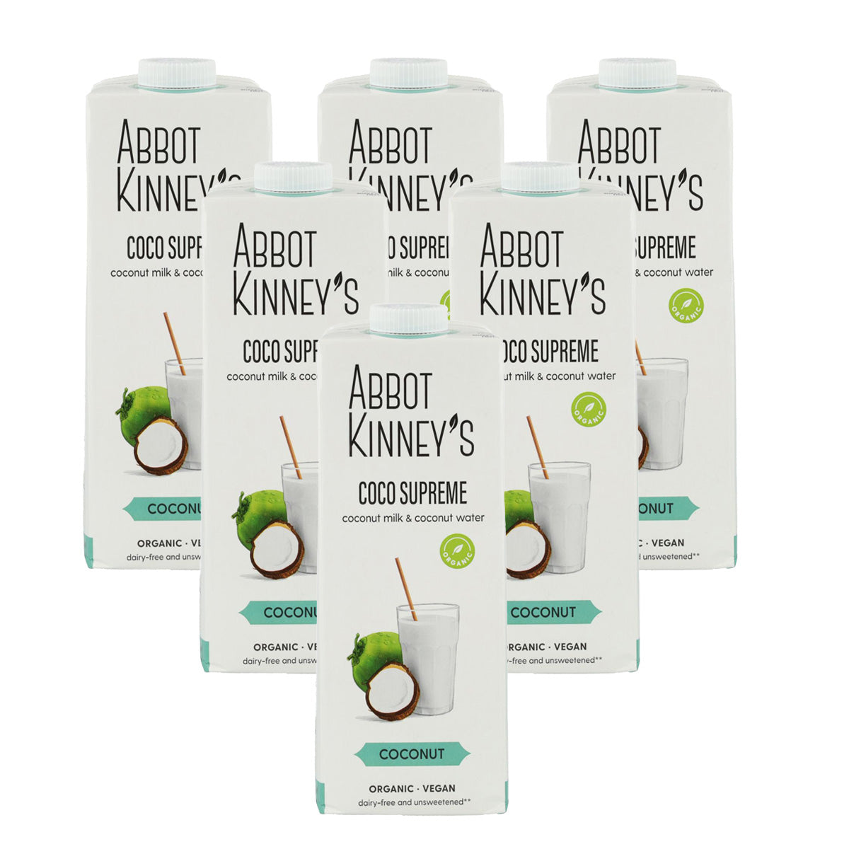 Pack 6x Bebida vegetal coco supreme Bio Abbot Kinney 1L