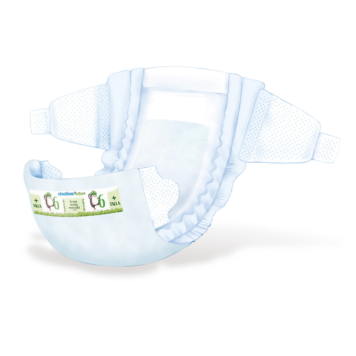 6-pack blöjor T6 17-28 kg Chelino Nature 27 st