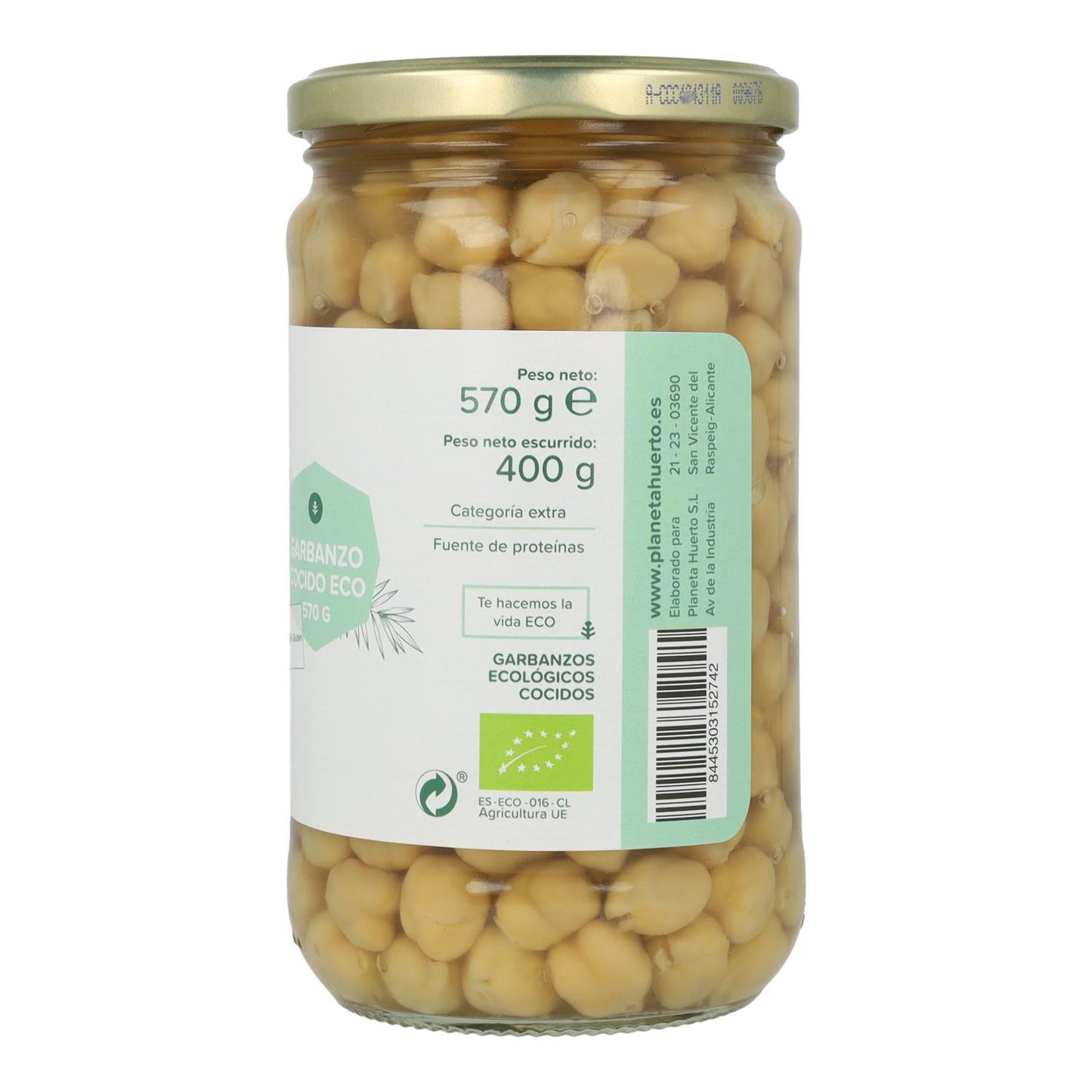 Opakowanie 6x Ciecierzyca gotowana ECO Planet Garden 570 g