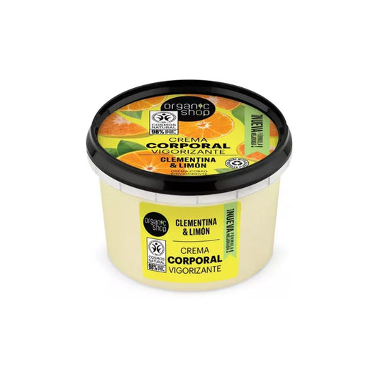 Krem do ciała o działaniu pobudzającym z mandarynką i cytryną, Organic Shop 250 ml
