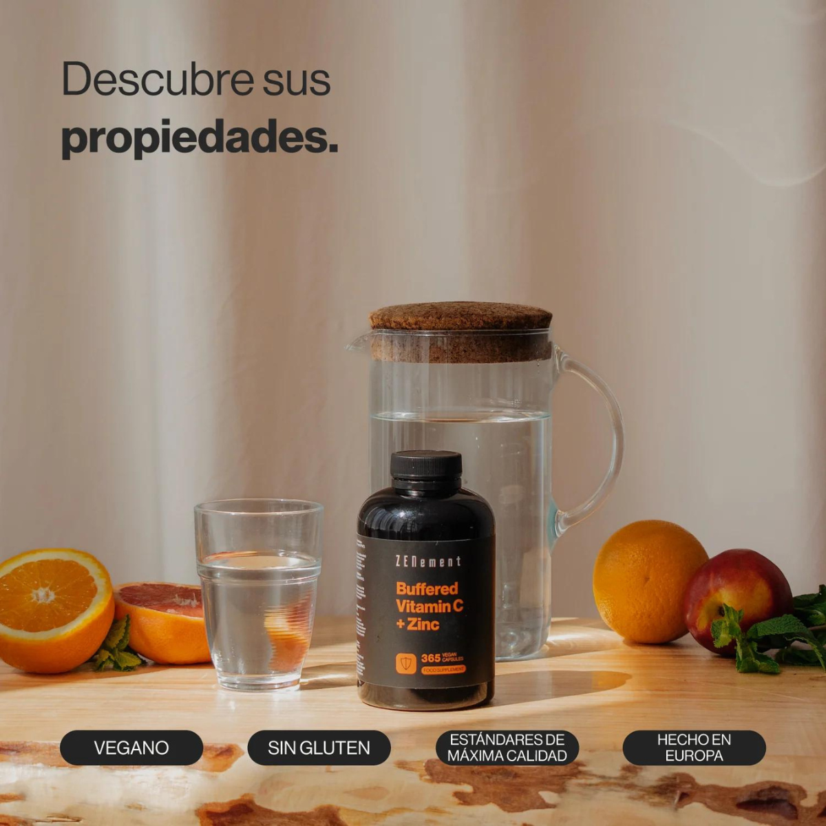 Vitamine C tamponnée + Zinc Zenement 365 gélules végétaliennes