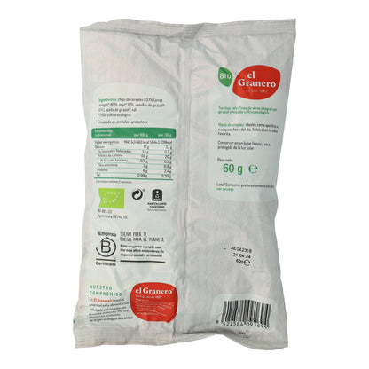 Galettes extra fines de riz brun et de graines de tournesol, bio, sans gluten, El Granero, 60 g