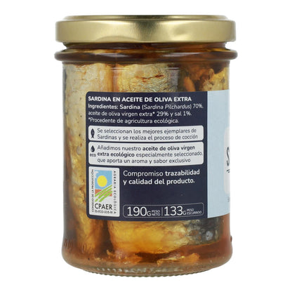 Pack 6x Sardinas en aceite de oliva ECO Planeta Huerto 190 gr