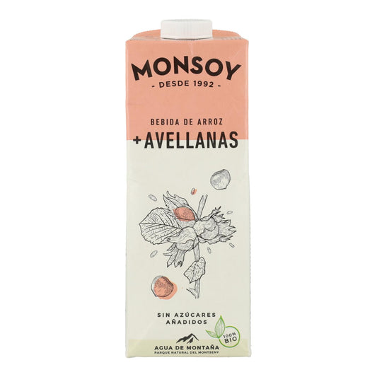 Ekologisk ris- och hasselnötsdryck Monsoy 1 l