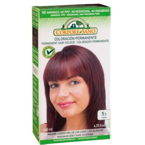Trwała farba do włosów nr 5.5 mahoń Corpore Sano 140 ml