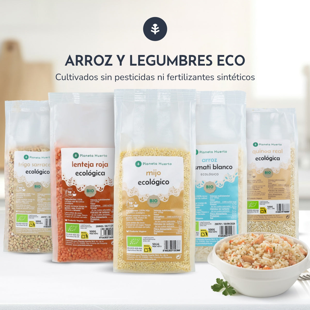 Röd lins ECO Planeta Huerto 500 g