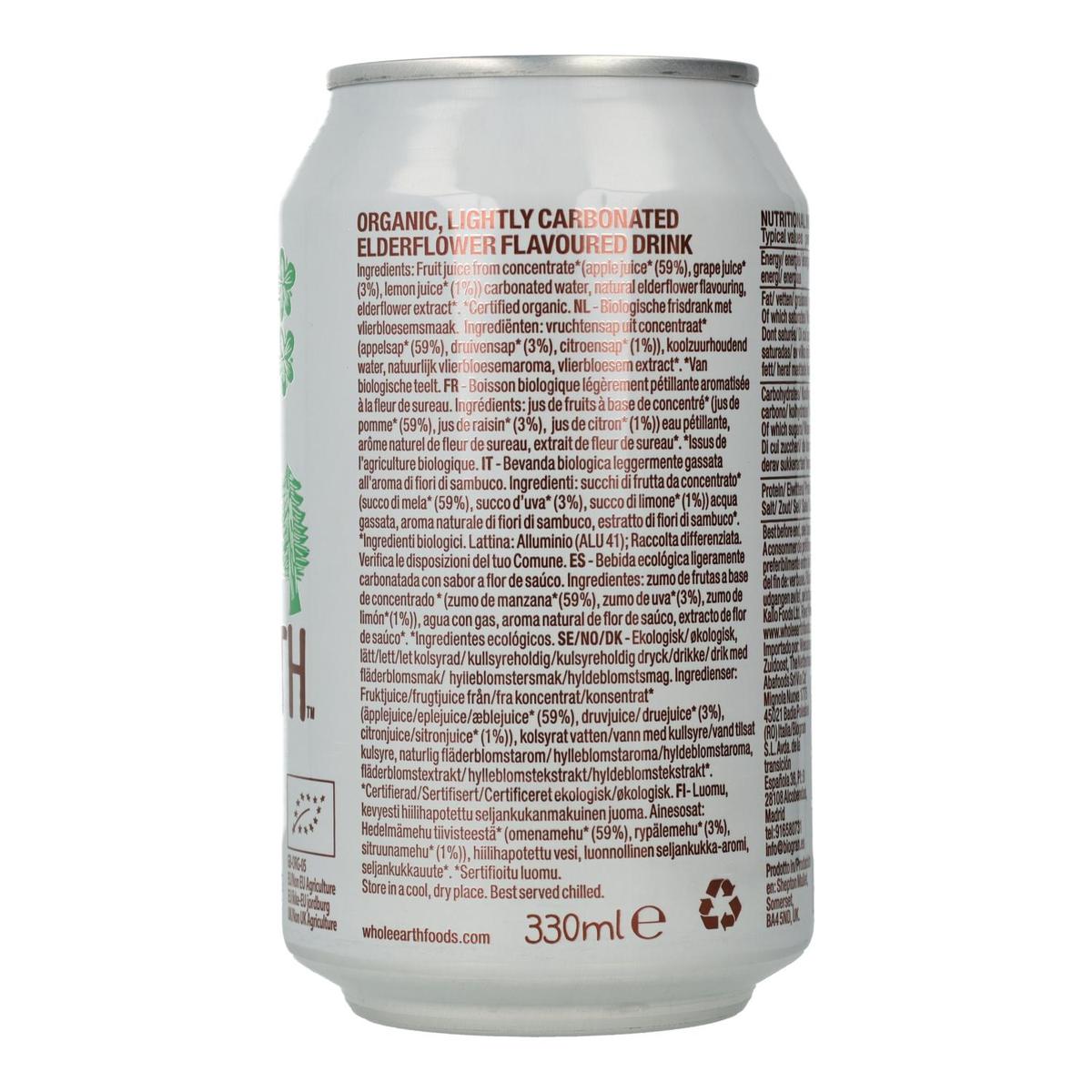 Pakket x6 Bio Sauco frisdrank, 330 ml Whole Earth