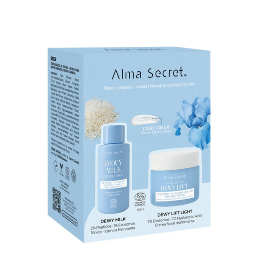 BOX SET: DEWY LIFT "LIGHT" DAY CREAM FOR NORMAL-COMBINATION SKIN 50 ML + MINI DEWY MILK TONER 50 ML