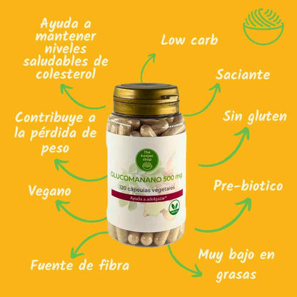 Glucomannan-kapslar för viktminskning The Konjac Shop 78 g