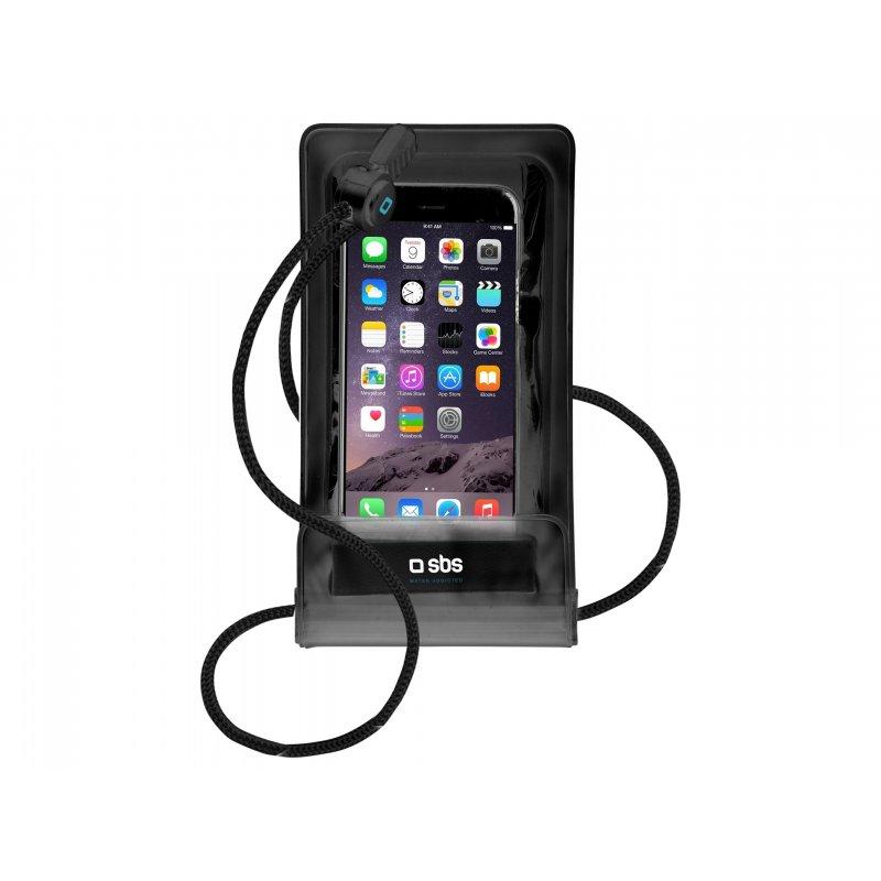 Waterproof case for slim smartphones up to 6.5" black SBS