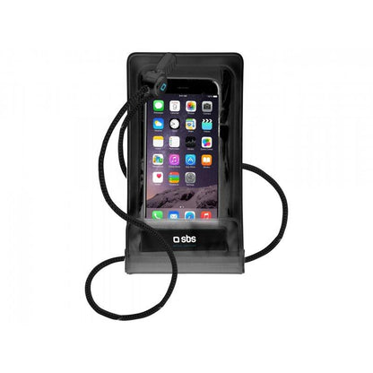 Waterproof case for slim smartphones up to 6.5" black SBS