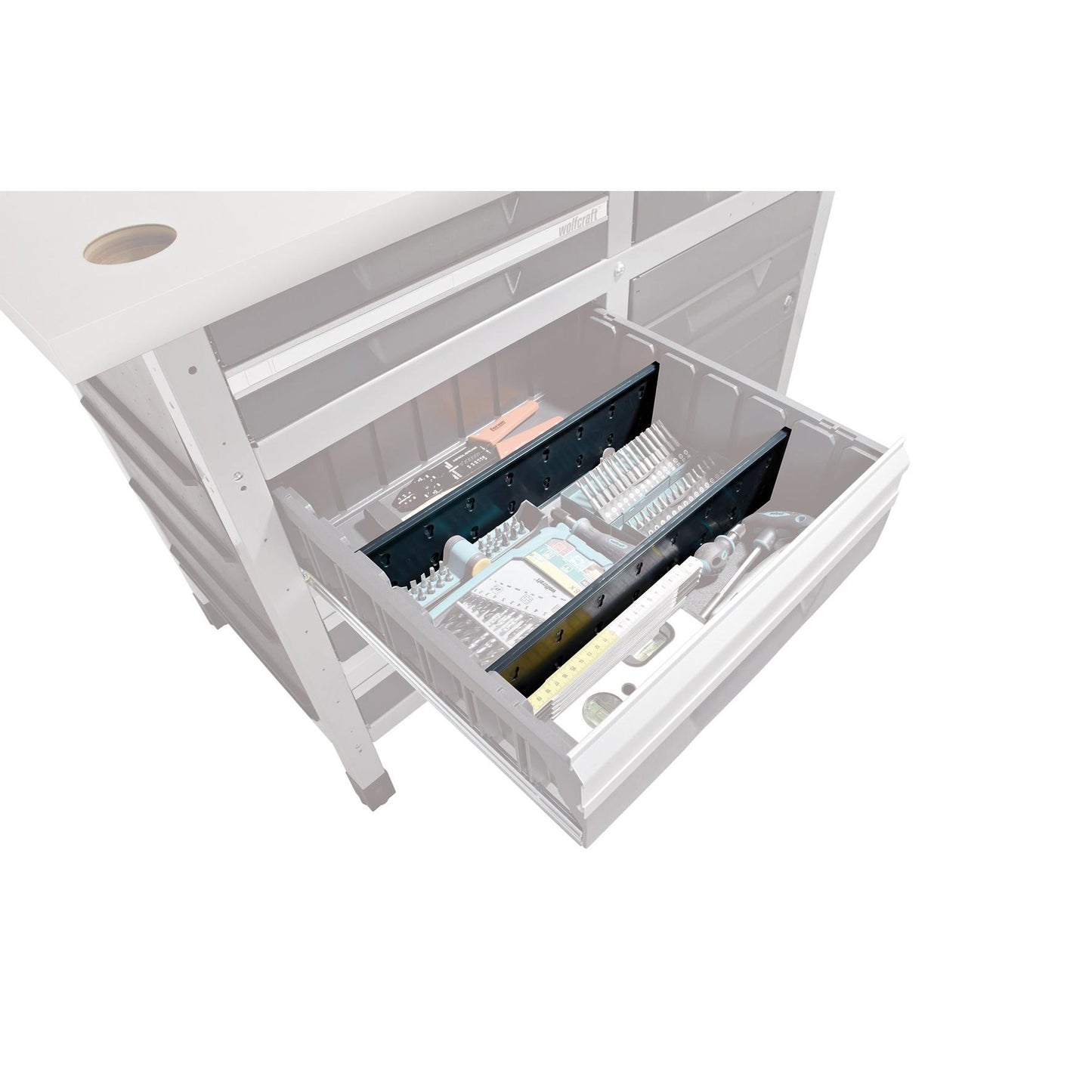 Wolfcraft 6071000 - 2 jeux de séparateurs pour petits tiroirs 6072000