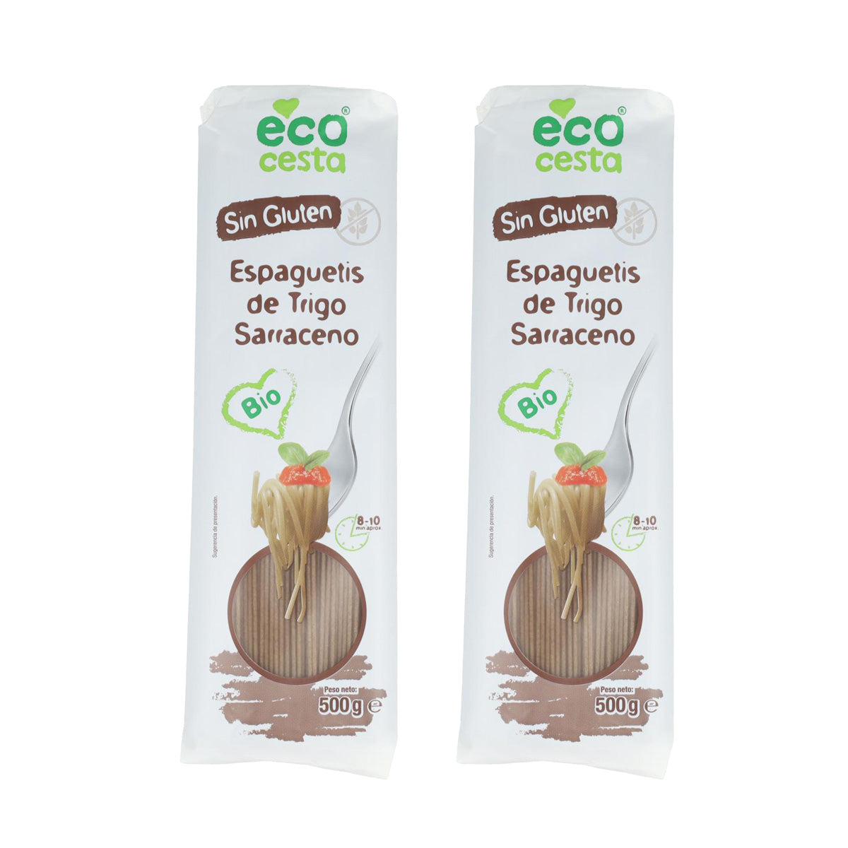 2er-Pack Ecocesta Bio-Buchweizenspaghetti, glutenfrei, 500 g