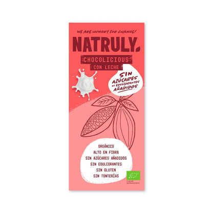Chocolicious BIO melkchocoladetablet Natruly 85 g