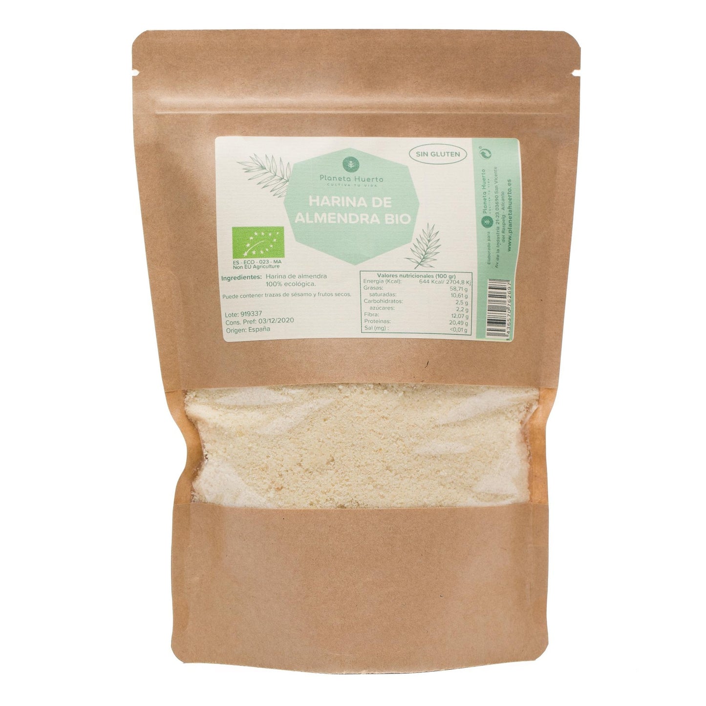Farina di mandorle senza glutine ECO Planeta Huerto 400g