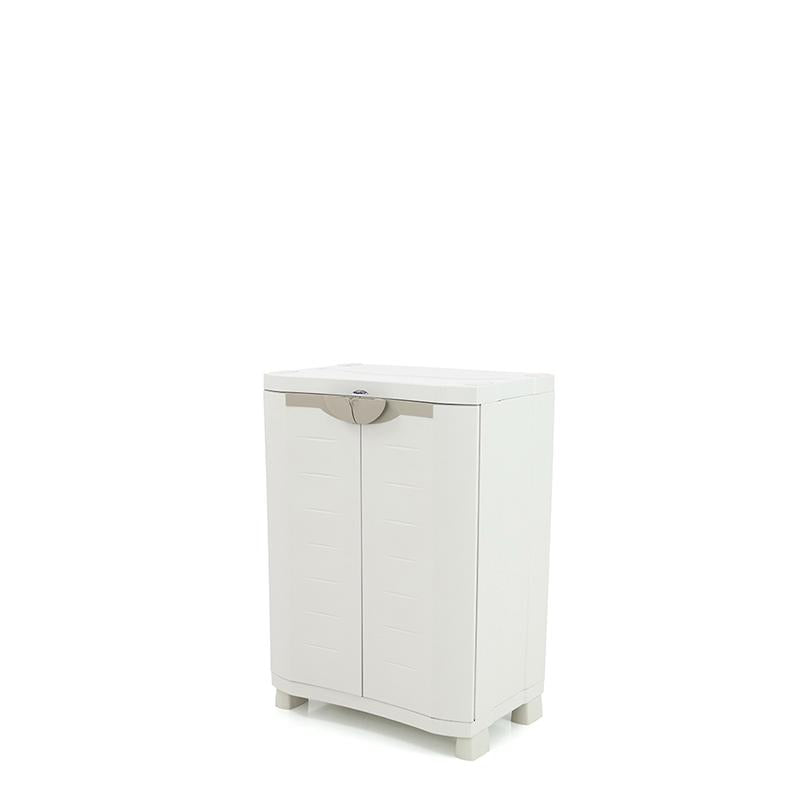 Halvskåp 70 cm Space Saver Plastiken Beige (renoverat)