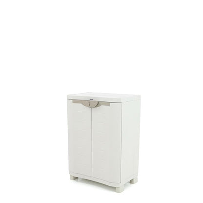 Halvskåp 70 cm Space Saver Plastiken Beige (renoverat)