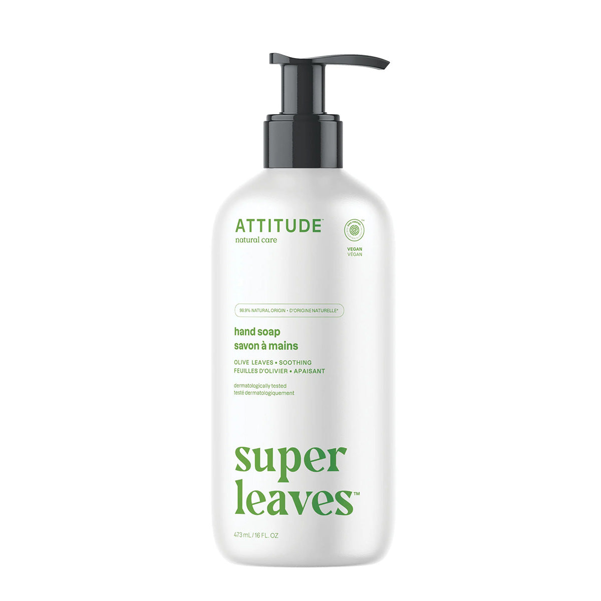 Super leaves Handtvål Olive Leaves Attitude 473 ml