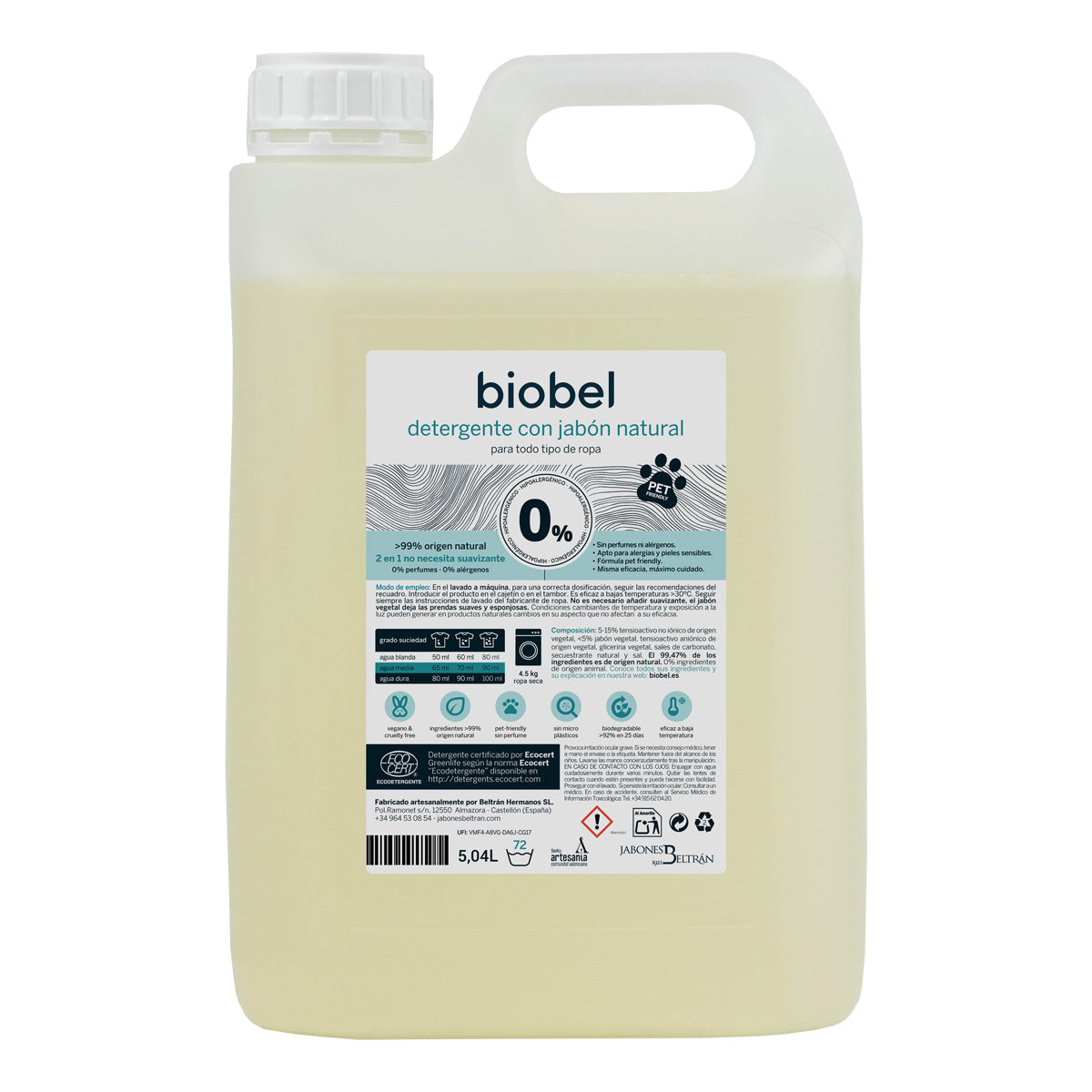 Detergente Biobel 0% 5 L