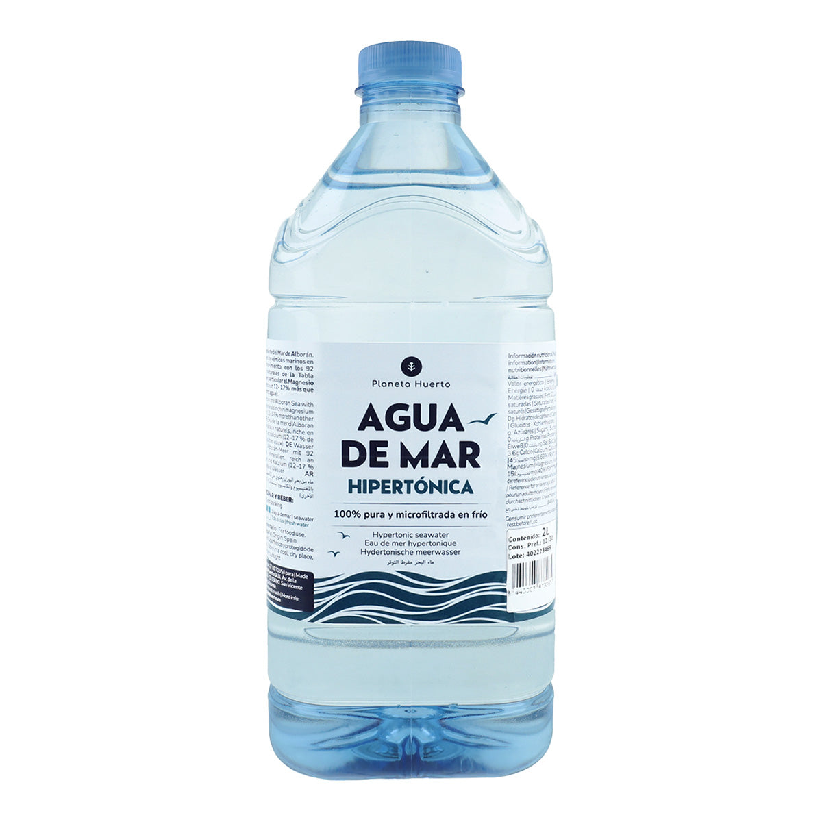 Agua de Mar Hipertónica Garrafa Planeta Huerto 2 L