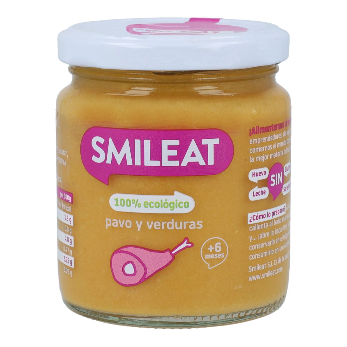 Bio-Glas Pute und Gemüse +6 Monate Smileat, 230 g