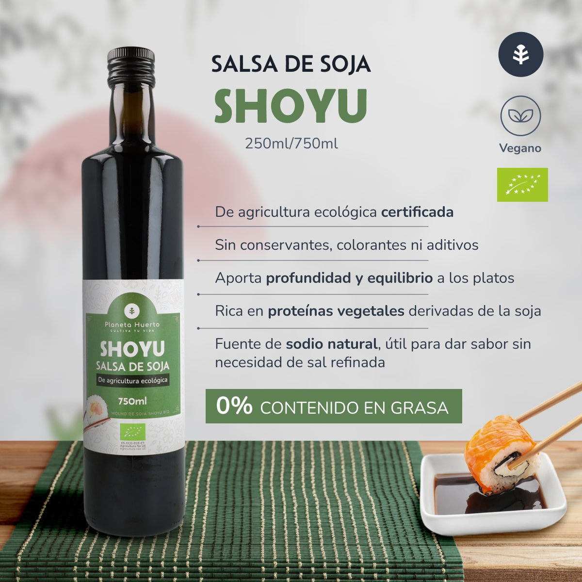 Sojasaus ECO Planeta Huerto 750 ml