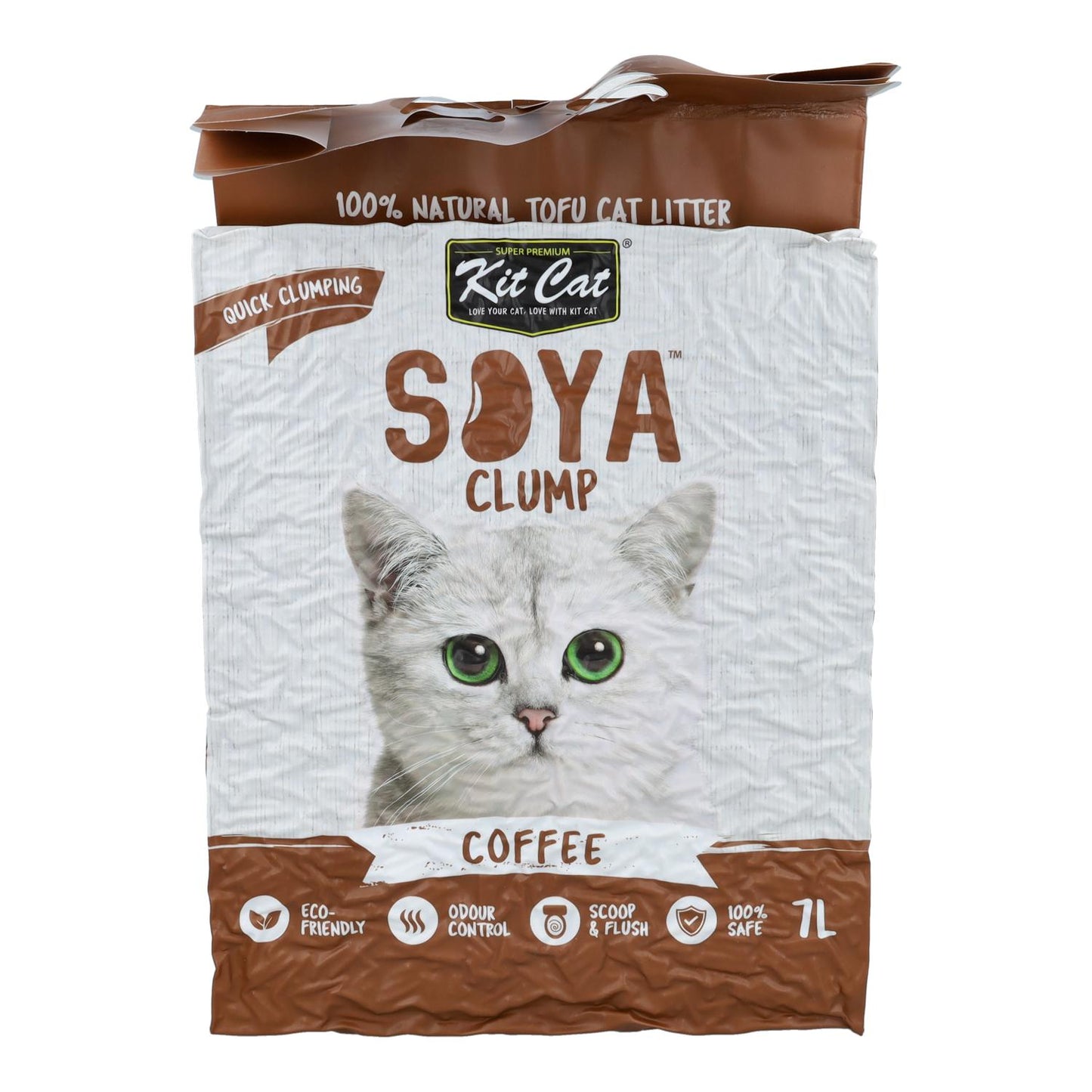 Kit Cat Arena Eco SoyaClump - Coffee 7 L Kattenbakvulling