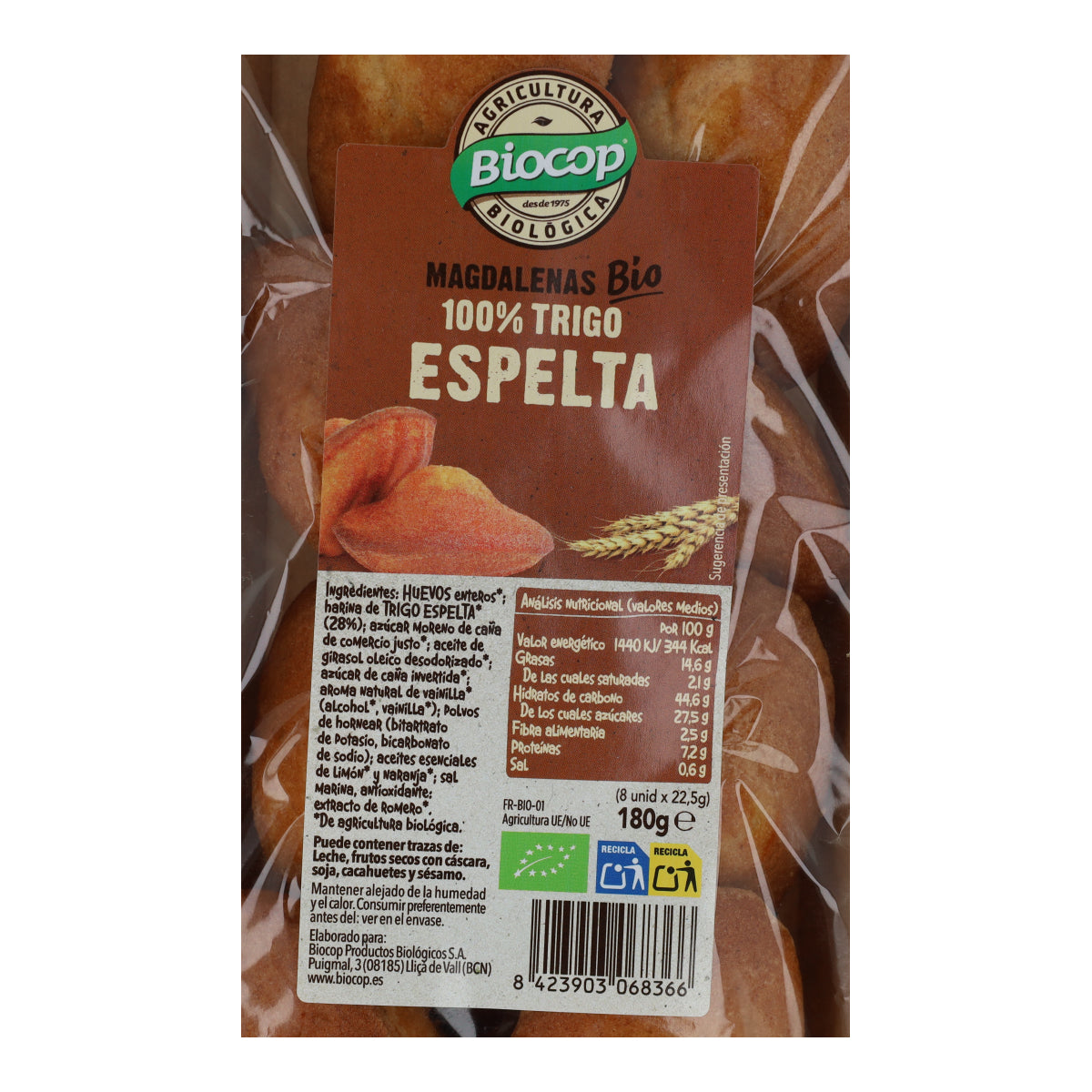 Babeczki 100% pszenica orkiszowa Biocop 180 g