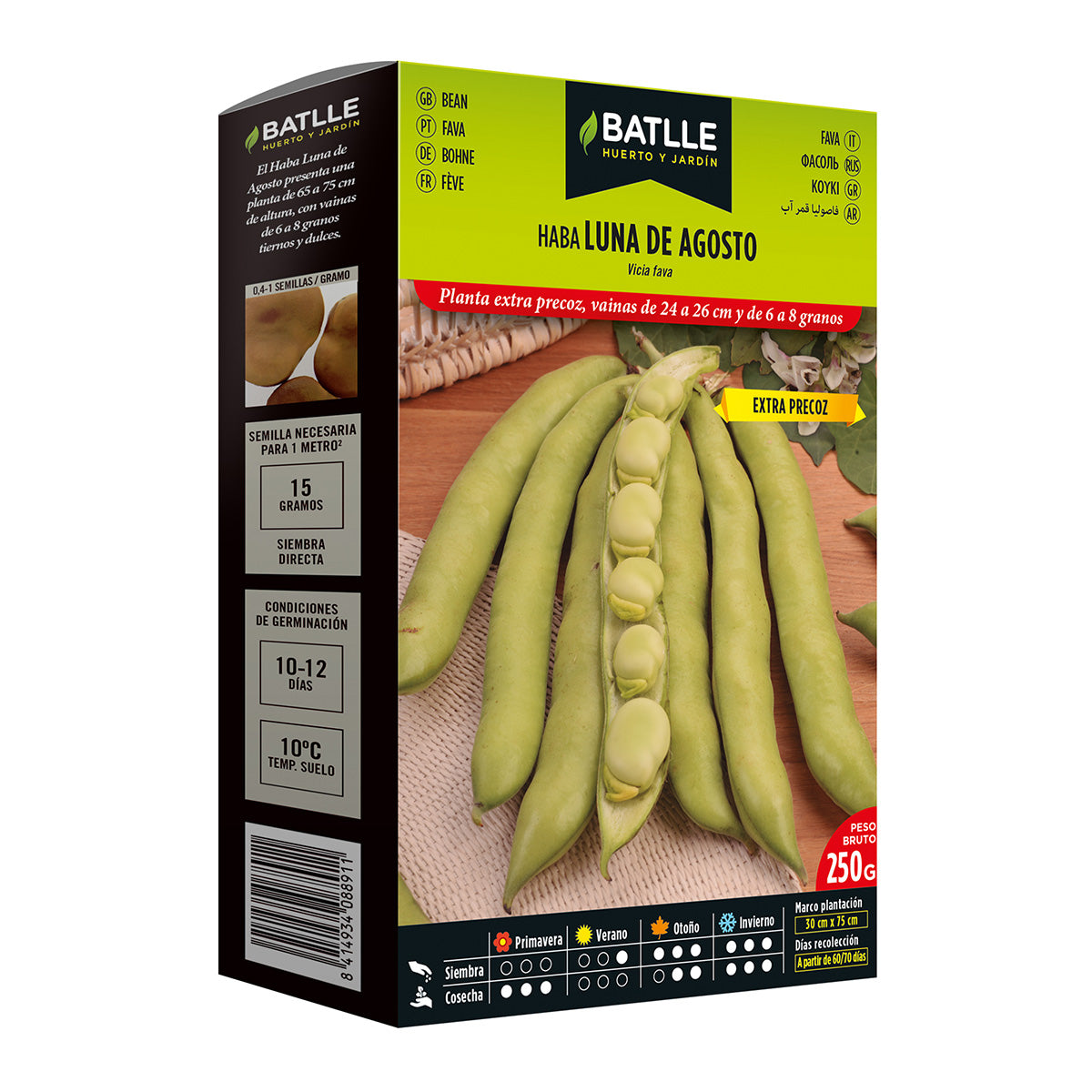 Graines de fèves extra précoces Luna de agosto 250 g Batlle