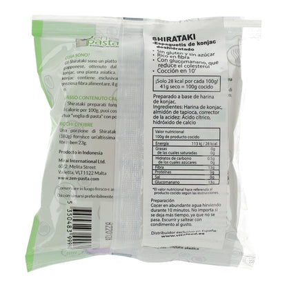 Torkade konjak-spaghetti Shirataki Zen Pasta 75 g